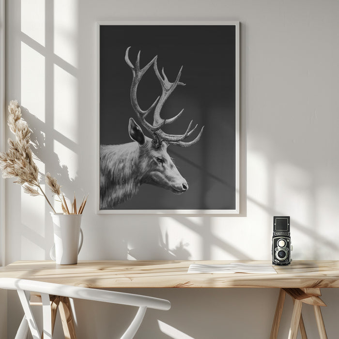 Reindeer Framed Art Wall Decor