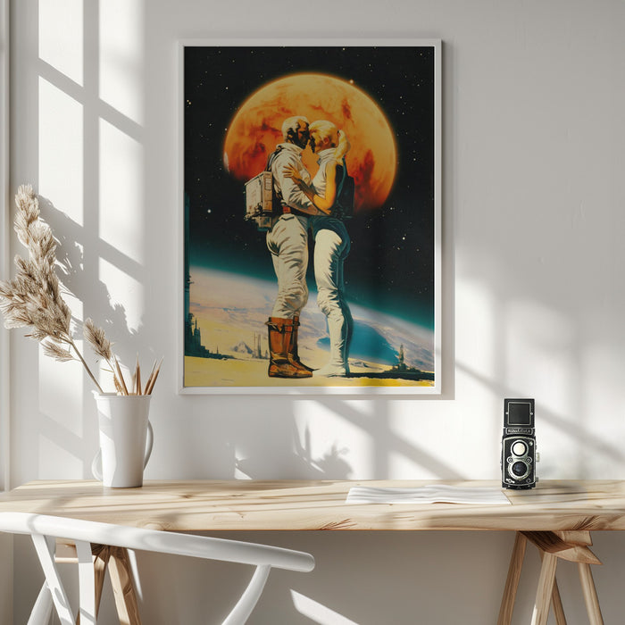 Intergalactic Love Framed Art Modern Wall Decor