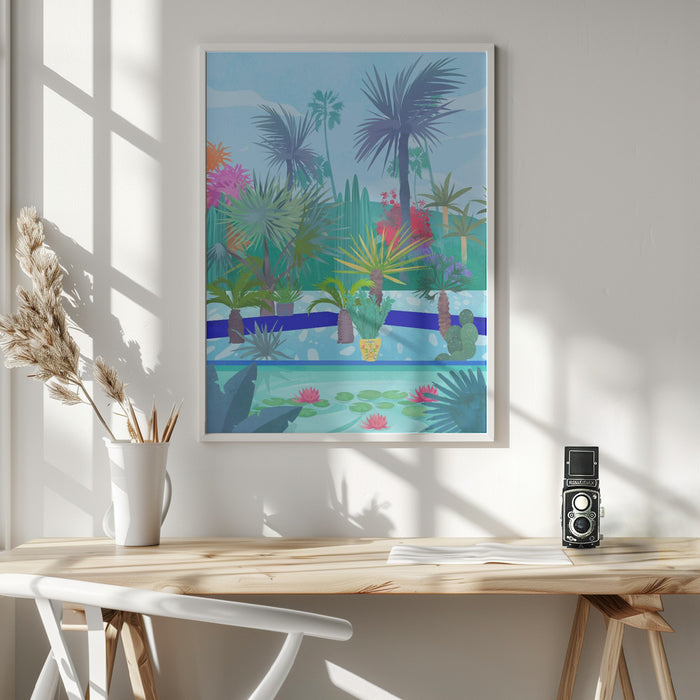 Moroccan Garden Framed Art Wall Decor