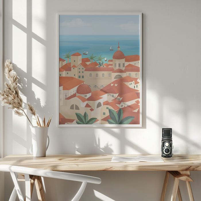 Dubrovnik Old Town Framed Art Modern Wall Decor