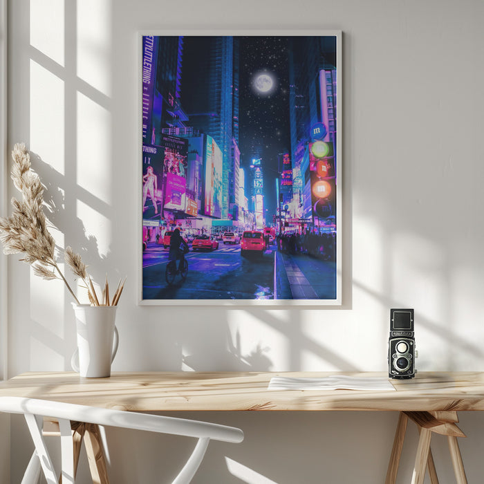 Moon City Framed Art Modern Wall Decor