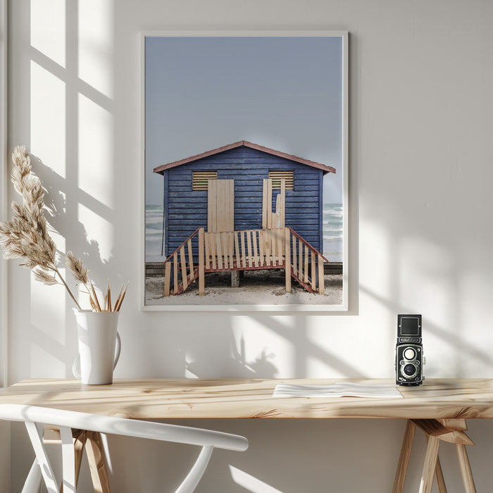 Blue Hut Framed Art Modern Wall Decor