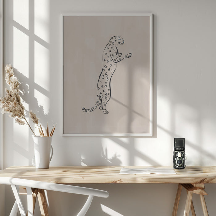 Leopard Framed Art Modern Wall Decor