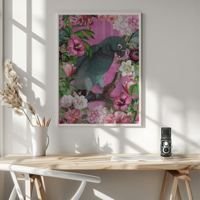 The Parrots Paradise Garden 3 Framed Art Wall Decor