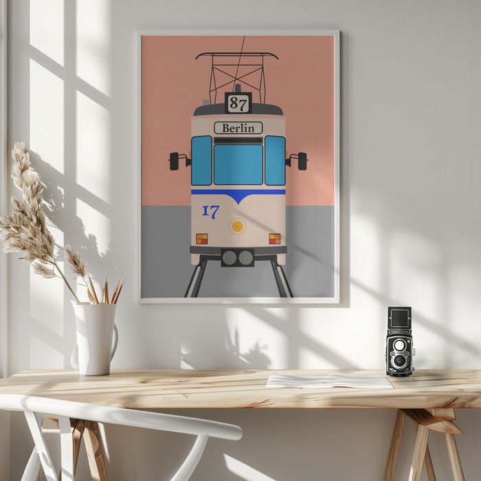 Berlin Tram Framed Art Modern Wall Decor