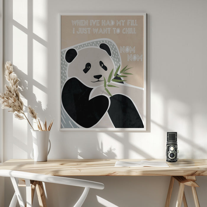 Children's panda typography Framed Art Modern Wall Decor