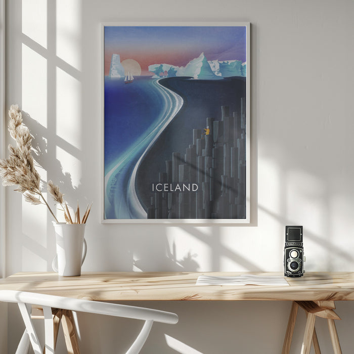 Iceland Framed Art Modern Wall Decor