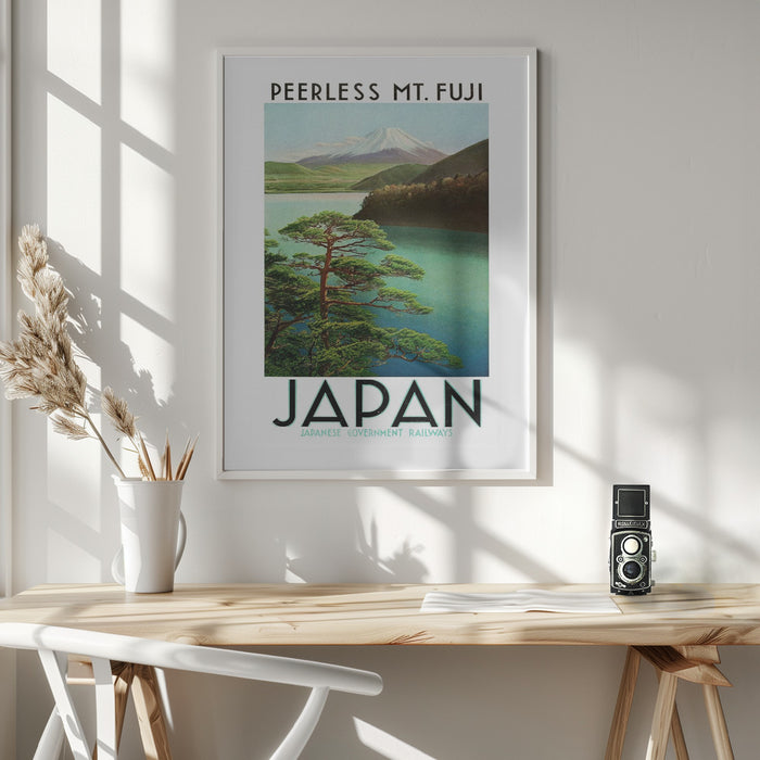 1930s Japan Travel Poster Japanese Government Railways Framed Art Modern Wall Decor