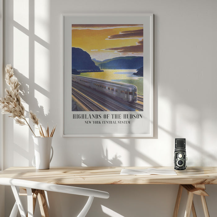 Highlands of the Hudson  New York Central System Framed Art Modern Wall Decor