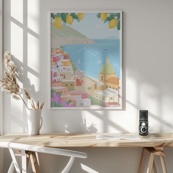 Positano, Italy Framed Art Modern Wall Decor