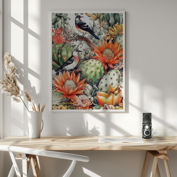 Succulents and cactus 7 Framed Art Modern Wall Decor