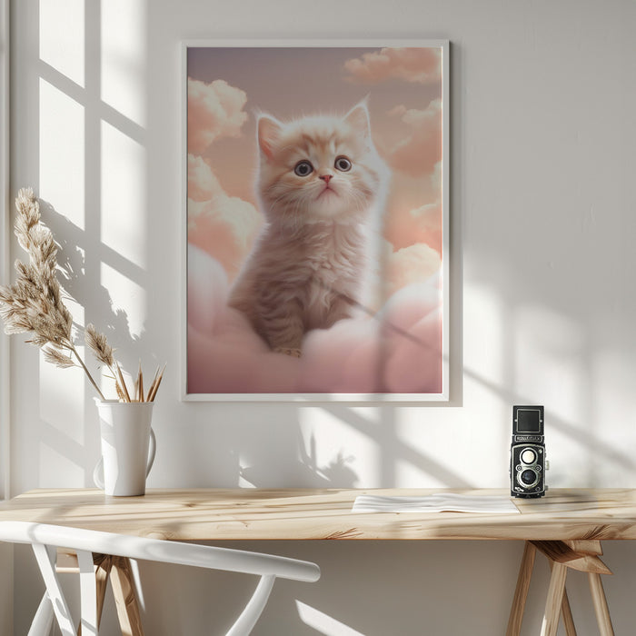 Kitty 3 Framed Art Modern Wall Decor