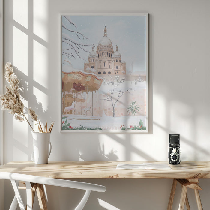 Winter in Paris Framed Art Modern Wall Decor