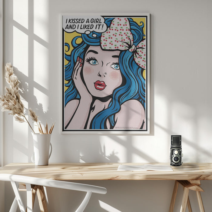 I Kissed a Girl Framed Art Wall Decor