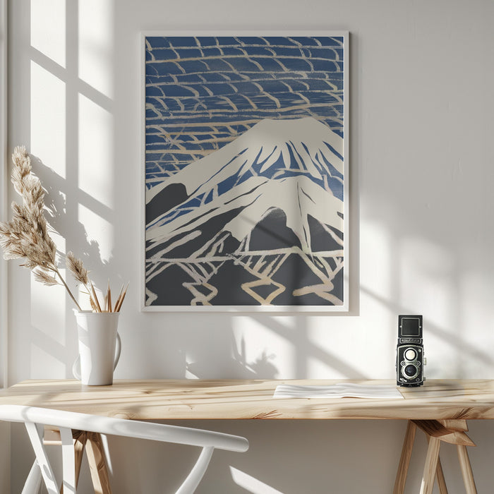 Snowy peak Framed Art Modern Wall Decor