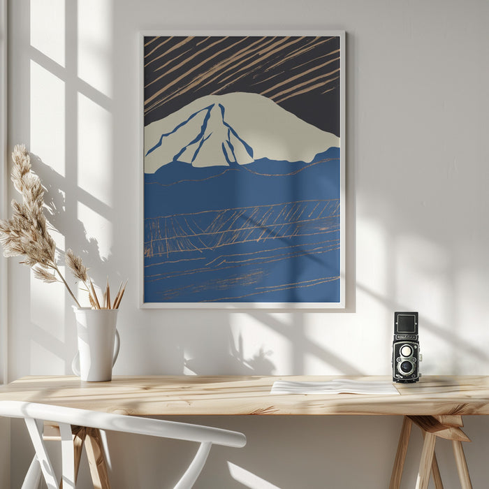 Snowy peak 02 Framed Art Modern Wall Decor