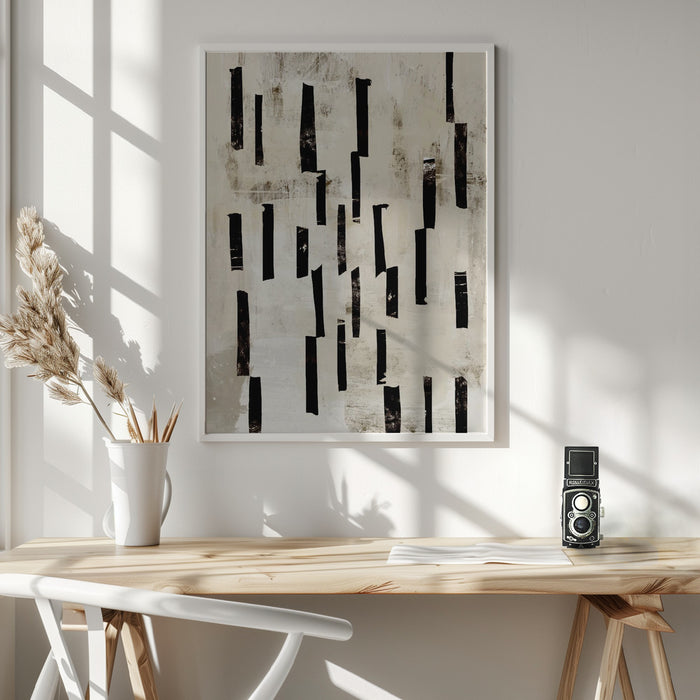 Minimal Lines Framed Art Modern Wall Decor