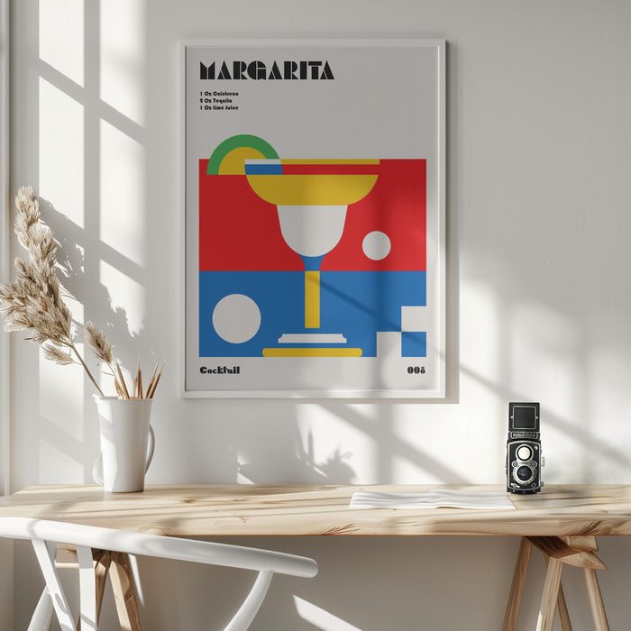 Margarita Bauhaus Cocktail Framed Art Modern Wall Decor