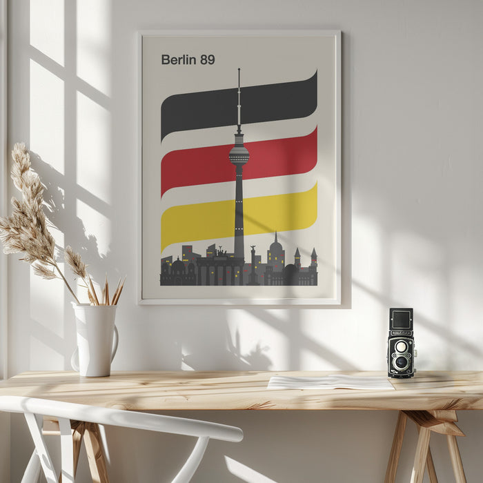 Berlin Retro Travel Print Framed Art Modern Wall Decor