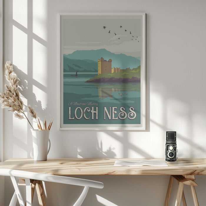 Loch Ness Travel Print Framed Art Modern Wall Decor