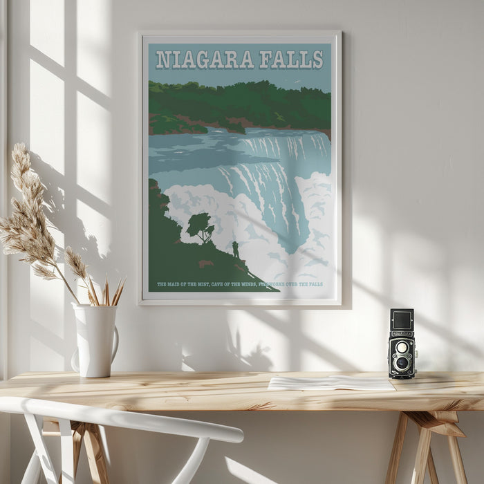 Niagara FallsTravel Print Framed Art Modern Wall Decor