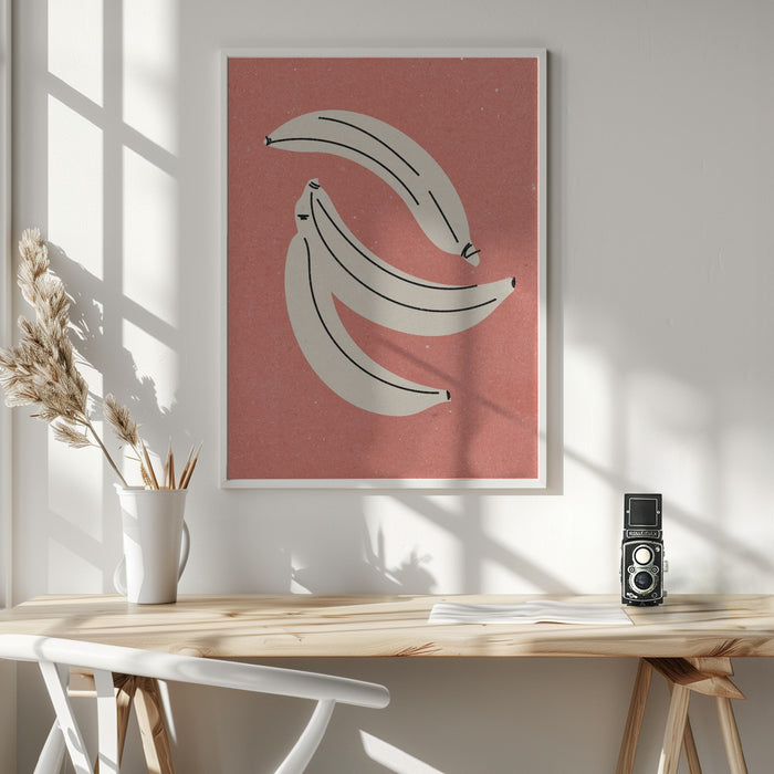 Banana Framed Art Modern Wall Decor