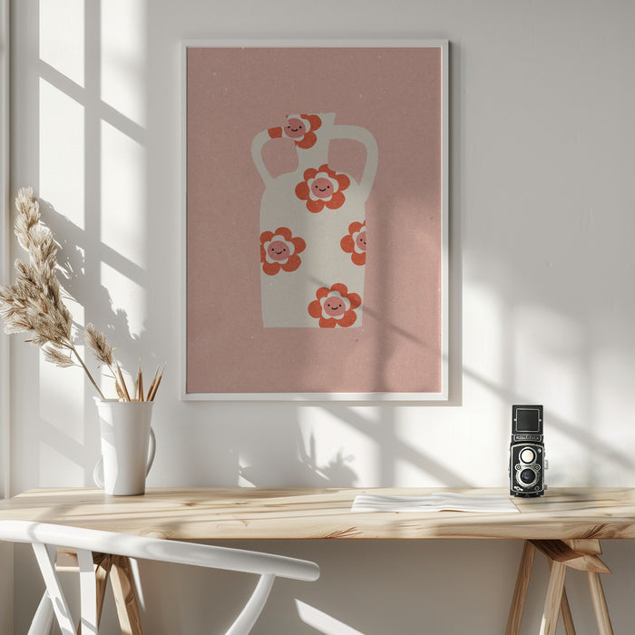 Vase 2 Framed Art Modern Wall Decor