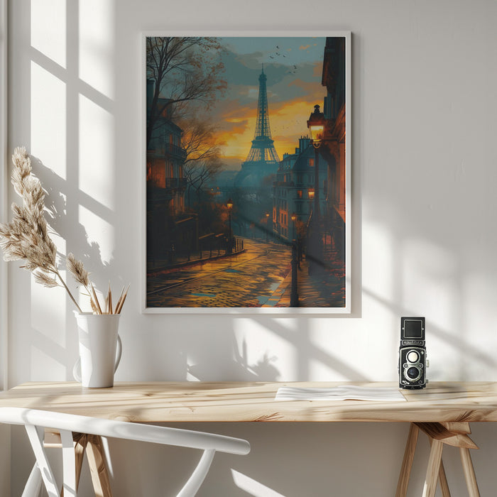 Welcome to Paris Framed Art Modern Wall Decor