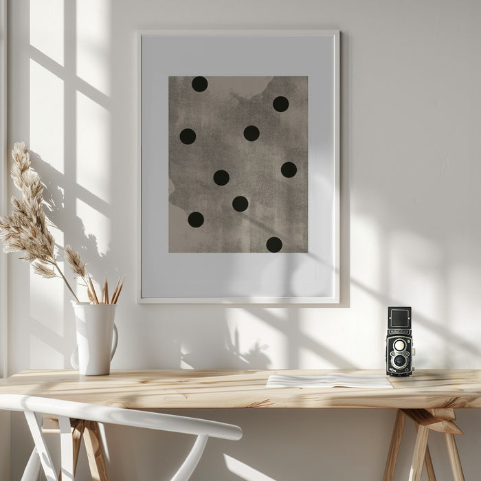 Retro Dots No.3 Framed Art Modern Wall Decor