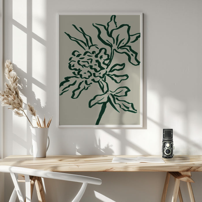 Flower Framed Art Modern Wall Decor