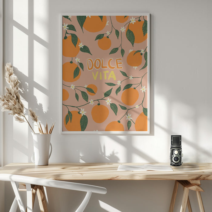 Dolce Vita &amp; Oranges Framed Art Modern Wall Decor