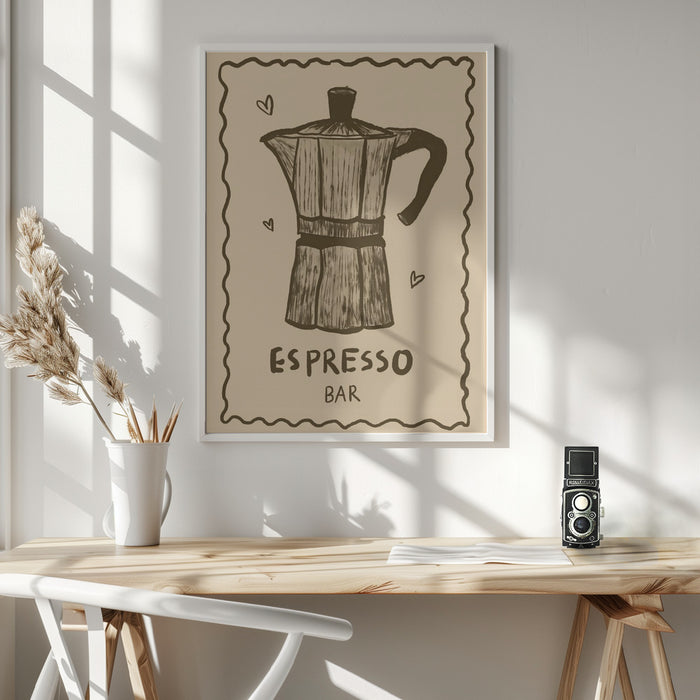 Espresso Framed Art Modern Wall Decor