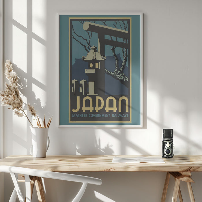 Japan - Japanese Government Railways Framed Art Modern Wall Decor