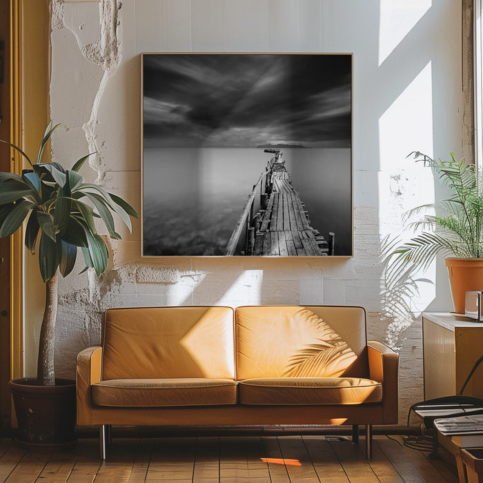 Long Pier Square Canvas Art