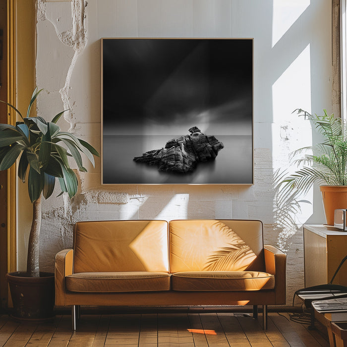 Heart of Rock Square Canvas Art Print