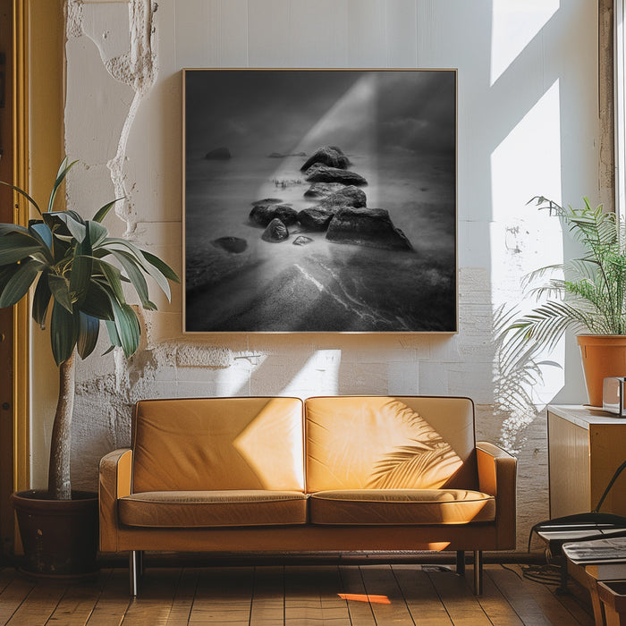 Mysterious stones ... Square Canvas Art Print