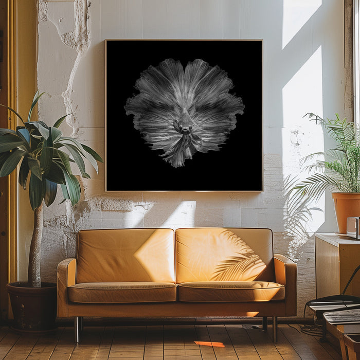 The Flower of tail Square Canvas Art Print