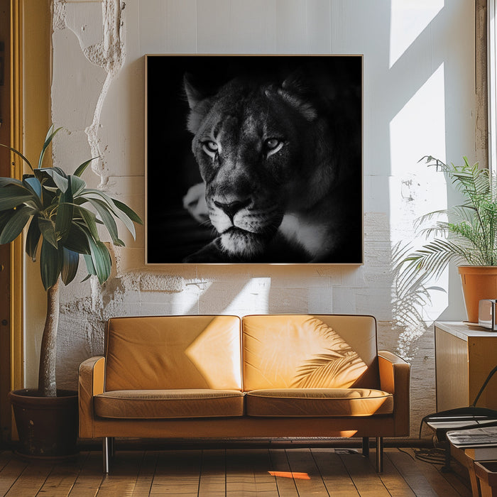 The Look Square Canvas Art Print