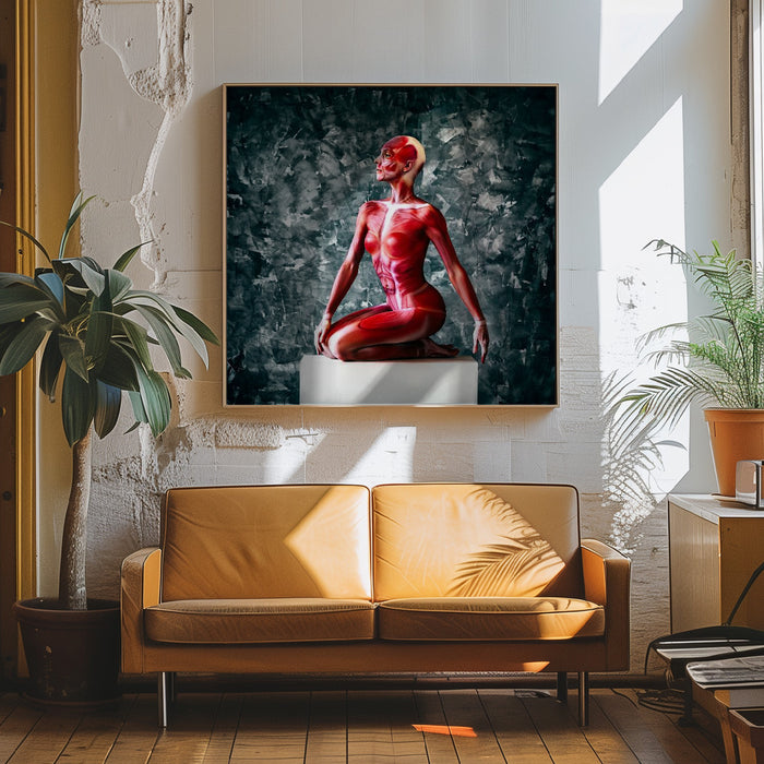 Of Flesh and Bones Square Canvas Art