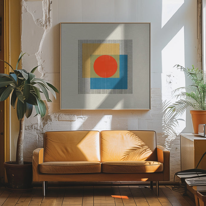 Midcentury Modern Object No3. Square Canvas Art Print