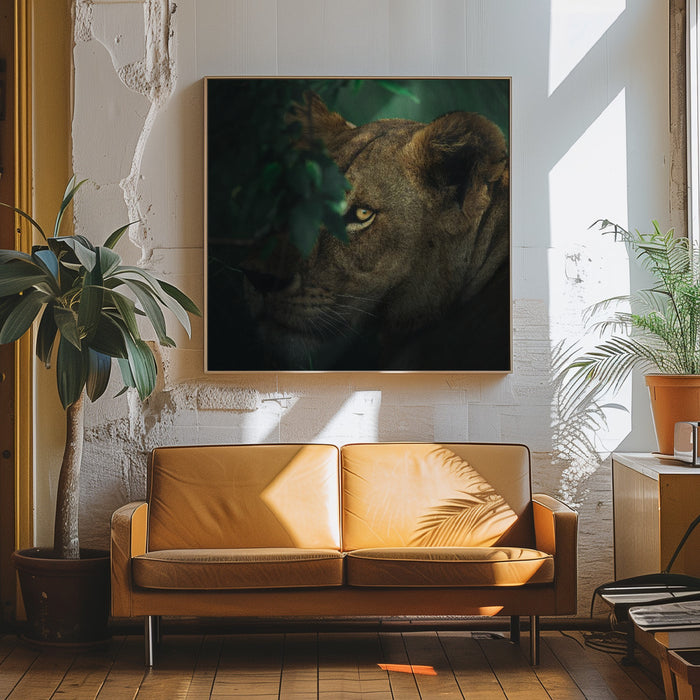 Eye Contact Square Canvas Art