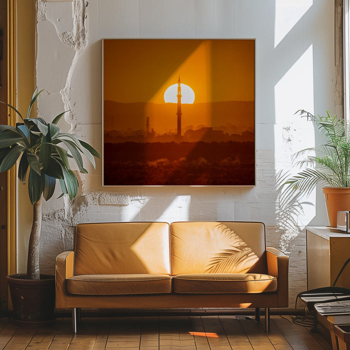 SunRise for a new morning Square Canvas Art