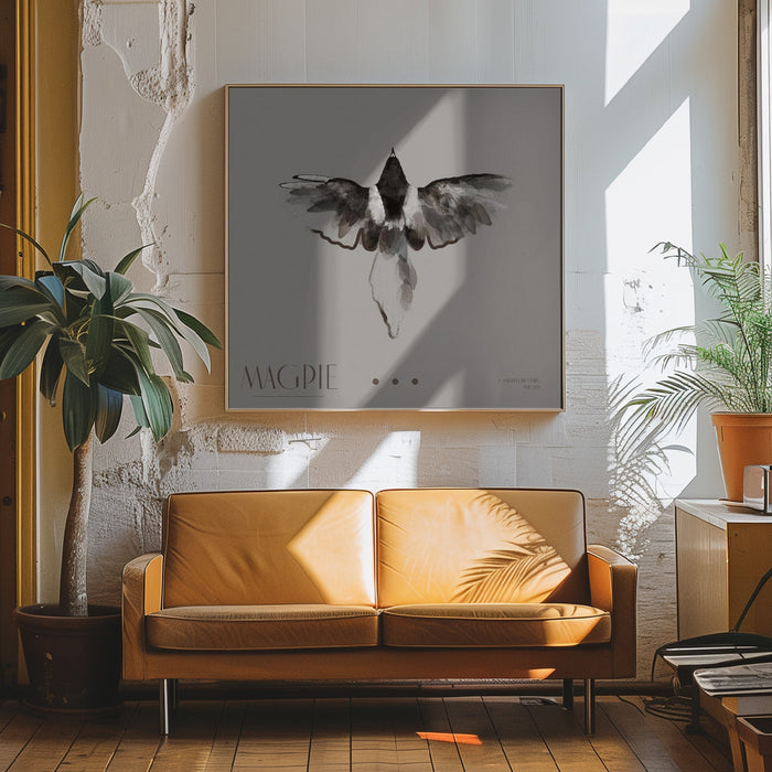 Magpie II Square Canvas Art