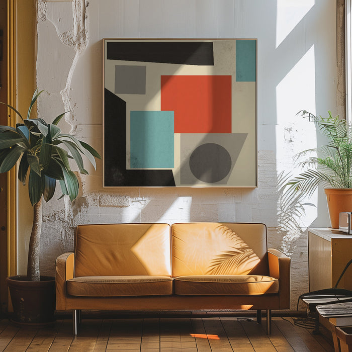 GEOMETRIC POINT Nr 2 Square Canvas Art