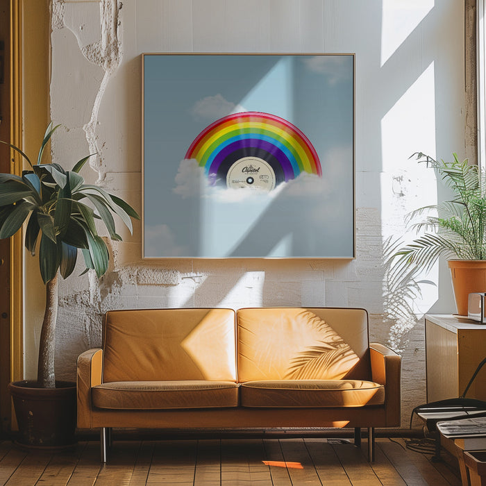 Over the Rainbow Square Canvas Art Print