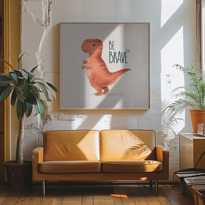 Dino Trex Square Canvas Art