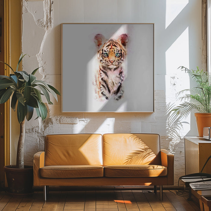 Baby Tiger Square Canvas Art