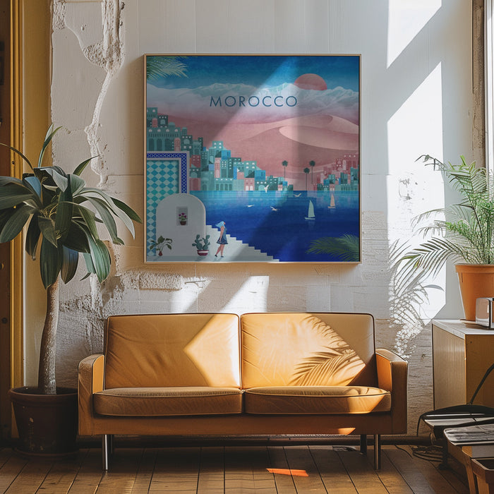 Morocco Square.png Square Canvas Art