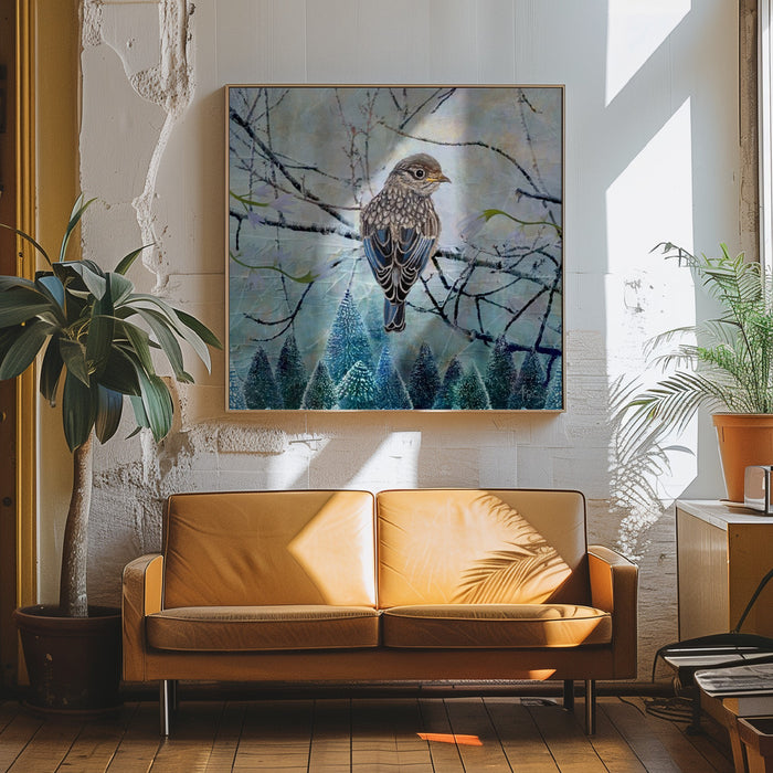 Winter Glow Square Canvas Art Print