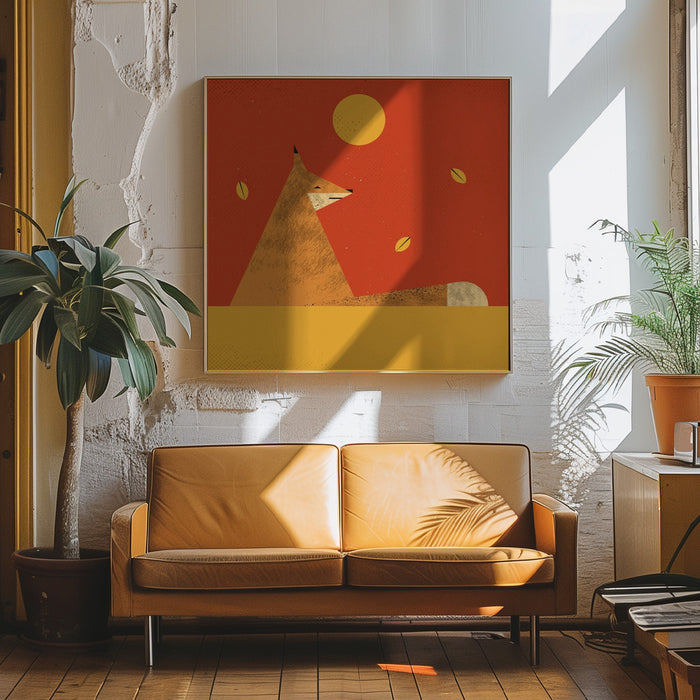 Fox Square Canvas Art Print